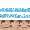 Electroplate Transparent Glass Beads Strands GLAA-N021-4mm-04-4