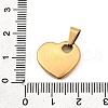 Heart 304 Stainless Steel Pendants STAS-M121-13G-3