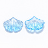 Two Tone Transparent Spray Painted Glass Pendants GLAA-T016-01C-2