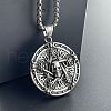 Fashionable Stainless Steel Pentagon Dragon Eye Pendant Necklaces for Men VO8824-2