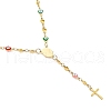 Unisex 304 Stainless Steel Rosary Bead Necklaces NJEW-L457-001B-G-2