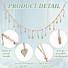 Heart Wooden Beads Hanging Clips HJEW-GO00067-5