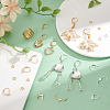   Brass Leverback Earring Findings with Jump Rings & Brass Rings DIY-PH0023-17-5