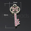 Alloy Rhinestone Pendants RB-C1556-M-2