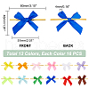   192Pcs 12 Colors Polyester Packaging Ribbon Bows DIY-PH0013-56-2