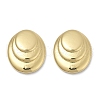 Oval Brass Stud Earrings EJEW-H154-09B-G-4