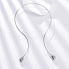 304 Stainless Steel Open Teardrop Choker Necklaces for Women NJEW-C068-01P-2