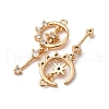 Brass Micro Pave Clear Cubic Zirconia Pendants KK-Z112-31G-2
