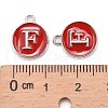 Platinum Plated Alloy Enamel Charms X-ENAM-S118-03F-P-3