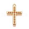 Brass Micro Pave Cubic Zirconia Charms ZIRC-P060-04G-2