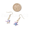 304 Stainless Steel Starfish Dangle Earrings EJEW-JE06444-4