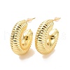 Brass Chunky C-shape Stud Earrings EJEW-A072-22LG-1