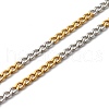 Two Tone 304 Stainless Steel Curb Chain Necklaces NJEW-JN03541-4