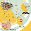   200Pcs 20 Colors Baking Painted Iron Jump Rings IFIN-PH0002-10-4