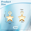 Unicraftale 40Pcs Brass Charms KK-UN0002-10-4