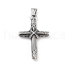 Retro 304 Stainless Steel Big Pendants STAS-I205-21AS-A-1