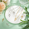 BENECREAT Brass Micro Pave Clear Cubic Zirconia Pendants FIND-BC0013-57A-5