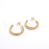 Fashionable Brass Twisted C-Shaped Stud Earrings VL8084-2