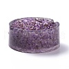 Resin with Natural Amethyst Chip Stones Ashtray DJEW-F015-01A-1