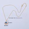 Fashionable Brass Evil Eye Pendant Necklaces for Women AV3598-3