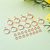Brass Leverback Earring Findings KK-TA0007-89RG-3