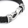 Braided Microfiber Leather Cord Bracelets BJEW-P328-11AS-2