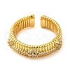 Brass Micro Pave Cubic Zirconia Cuff Rings RJEW-P102-16G-2