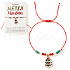 Imitation Pearl & Glass Beads Braided Bracelets EM8888-6-1