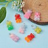 40Pcs 8 Colors Gradient Color Opaque Resin Pendants RESI-YW0001-07-4