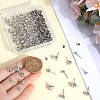 SOFPLATE 160Pcs 4 Size Alloy Crystal Rhinestone Stud Earring Finding ALRI-SP0001-01P-3