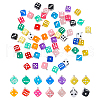 SUPERFINDINGS 56Pcs 14 Styles Transparent Resin Pendants FIND-FH0010-47-1