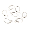 925 Sterling Silver Leverback Hoop Earrings STER-L054-54S-1