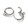 Anti-Tarnish 304 Stainless Steel Hoop Earring Findings STAS-C112-01P-2