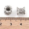 Brass Micro Pave Clear Cubic Zirconia Beads KK-P271-39B-03-3