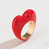 3D Heart Zinc Alloy Enamel Finger Rings FS-WG26371-08-2