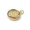Brass Micro Pave Cubic Zirconia with Shell Pendants KK-Z115-04G-03-2