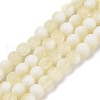 Frosted Crackle Glass Beads Strands GLAA-U001-6mm-M11-1