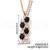 Brass Cubic Zirconia Long Tassel Pendant Necklaces for Fashionable Statement Style DV3387-6-1