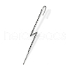 S925 Sterling Silver Rhinestone Lightning Bolt Cuff Earrings JO6413-6-1