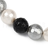 Faceted Round Shell Pearl Beads Strands BSHE-XCP0001-58B-4