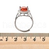 925 Sterling Silver Pave Cubic Zirconia Finger Rings RJEW-C138-01C-01-4