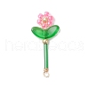 Glass Seed Beaded Flower Pendants PALLOY-MZ00668-3