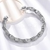 14mm Twist Iron Chain Necklaces NJEW-G163-02P-1