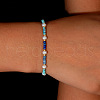 Elegan Natural Apatite & Lapis Lazuli & Dyed Blue White Jade & Synthetic Dyed Blue Turquoise Beaded Bracelets for Women CF1686-3