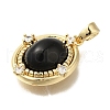 Brass Micro Pave Cubic Zirconia Pendants KK-K388-24G-2