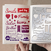 Custom Family Theme Stainless Steel Cutting Dies Stencils DIY-WH0289-018-4