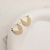 Heart Zinc Alloy Plastic Imitation Pearl Hoop Earrings FS-WGA8358-01-2