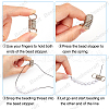 Beebeecraft 20Pcs 2 Style 304 Stainless Steel Mini Spring Bead Clamps for Beading Jewelry Making STAS-BBC0004-59-5
