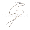 2Pcs 2 Colors Ion Plating(IP) 304 Stainless Steel Slider Necklace Makings AJEW-JB01288-2