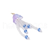 Glass Seed Beaded Jellyfish Pendants PALLOY-MZ00707-03-3